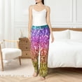 thumbnail image 6 of Lsque Glitter Rainbow Print Women's Pajama Pants, Lounge Pant - Comfortable Home Wear,Elastic Waistband, Stylish Design-Medium, 6 of 9