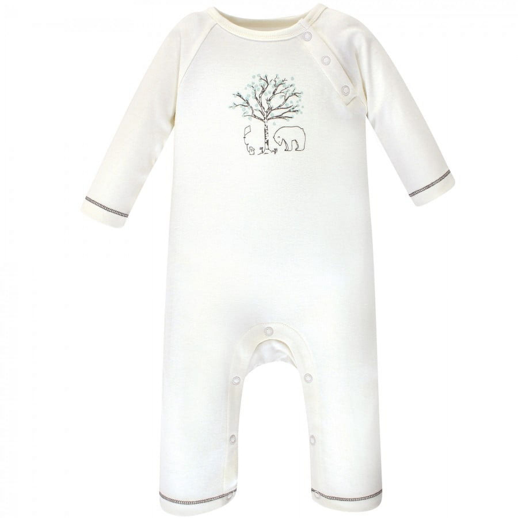 Touched by Nature Baby Organic Cotton Coveralls 3pk, Birch Tree, 9-12 Months