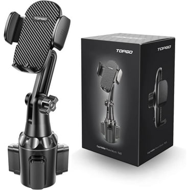 Topgo Adjustable Neck Cup Holder Phone Mount, for iPhone 16/15 Pro, Samsung All Phones - Black