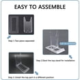 thumbnail image 2 of 2 Part Clear Acrylic Plate Display Stand Adjustable Plastic Holder Easel Stand 10 Pieces For Picture Plate Cards Home Office Decor W4395, 2 of 5