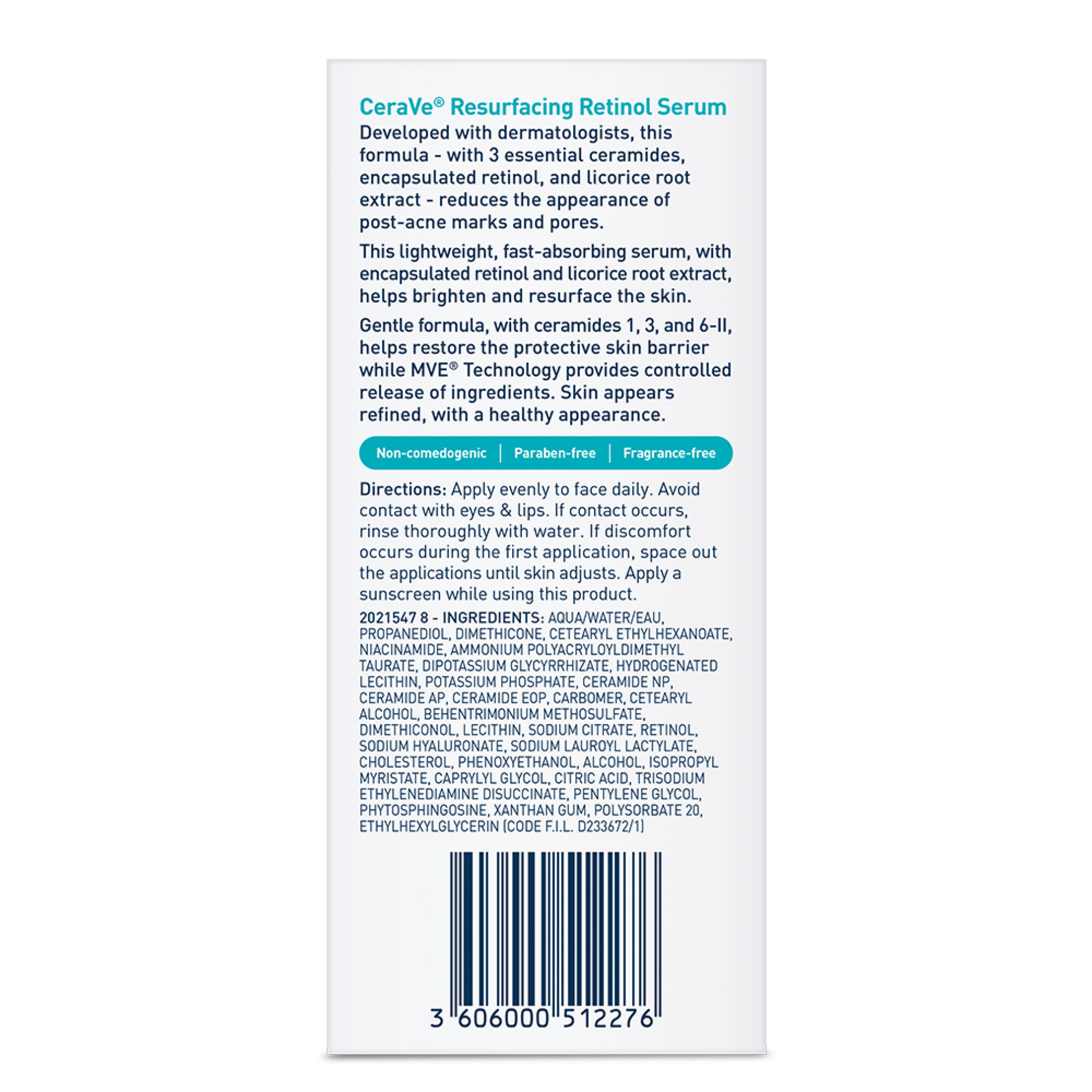 CeraVe Resurfacing Retinol Face Serum, 1 fl oz photo 2