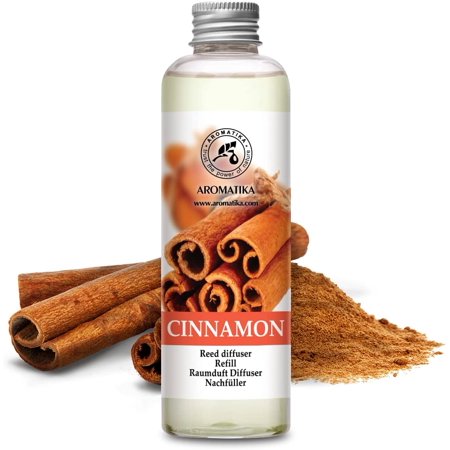 Cinnamon Reed Diffuser Refill with Natural Essential Cinnamon Oil 6.8 Fl Oz - Fresh & Long Lasting Fragrance - Reed Diffuser Oil Refill for Aromatherapy - Home - Fitness - Boutique