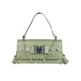 thumbnail image 3 of Bolsa de mano de cocodrilo para mujer, de hombro con cadena de amor, de mensajero de cuero PU Tmvgtek Para Estrenar, 3 of 9