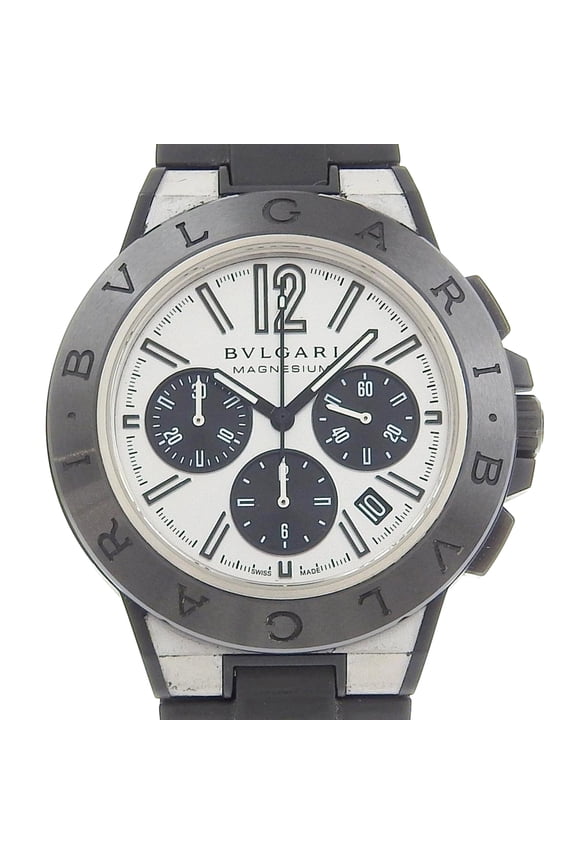 Pre-Owned Bvlgari Diagono Magnesium Chronograph Watch DG42SMCCH, Rubber and Automatic... (Good)