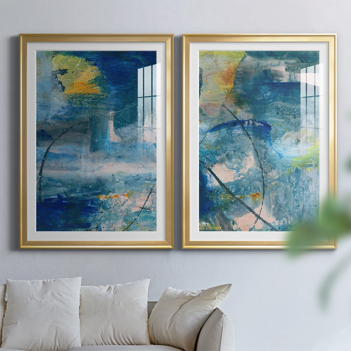 Wexford Home Spring Winds I Premium Framed Print, 26.5" x 36.5" - Ready to Hang, Gold (Set of 2)