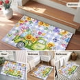 thumbnail image 6 of Easter 2'x3' Washable Rug, Green Truck Eggs Flowers Butterflies Purple Plaid Non-Slip Soft Doormat Area Rugs for Entrance Bathroom Bedsides, Carpet for Kitchen Bedroom, Entryway Floor Mat, 6 of 9