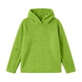 thumbnail image 4 of LUVDA Women's Fuzzy Fleece Pullover Hoodie Soft Warm Sherpa Sweatshirt Long Sleeve Casual Winter Top, 4 of 7