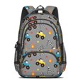 thumbnail image 2 of Monster Cartoon Truck Gray Pattern Cute School Backpack Bag with Padded Back and Adjustable Shoulder Straps 16.9 X 12.6 X 5.9 Inches, 2 of 5