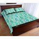 thumbnail image 3 of Juego de cama acolchado con estampado de caballitos de mar verdes, 3 of 5