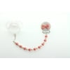 Baby Swarovski Pearls Pacifier Clip with Bow