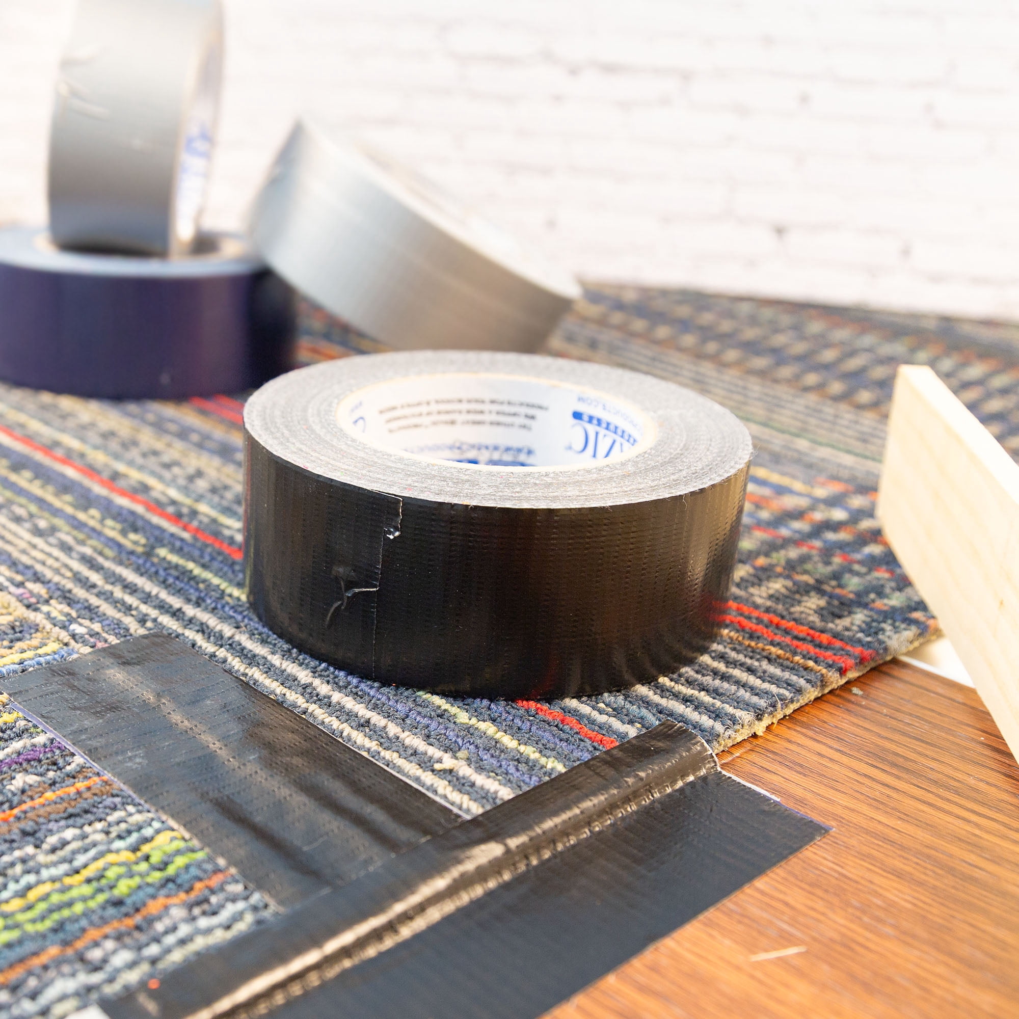 BAZIC Black Duct Tape 1.88" X 60 Yards, Tear by Hand, 4-Pack