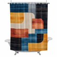 thumbnail image 2 of Abstract Style Shower Curtain for Bathroom Decor, Multi Color Square Block Waterproof Fabric Shower Curtain, 36"x72" Set with 12 Hooks, 2 of 9