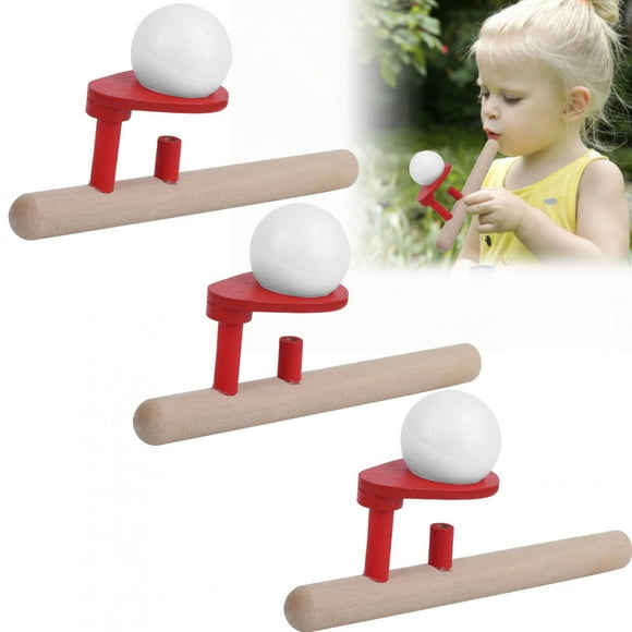 Greensen Floating Blow Ball Toy,Floating Blow Pipe Balls Wooden Blowing Toys Children Kid Educational Toy Gift,Wooden Floating Ball