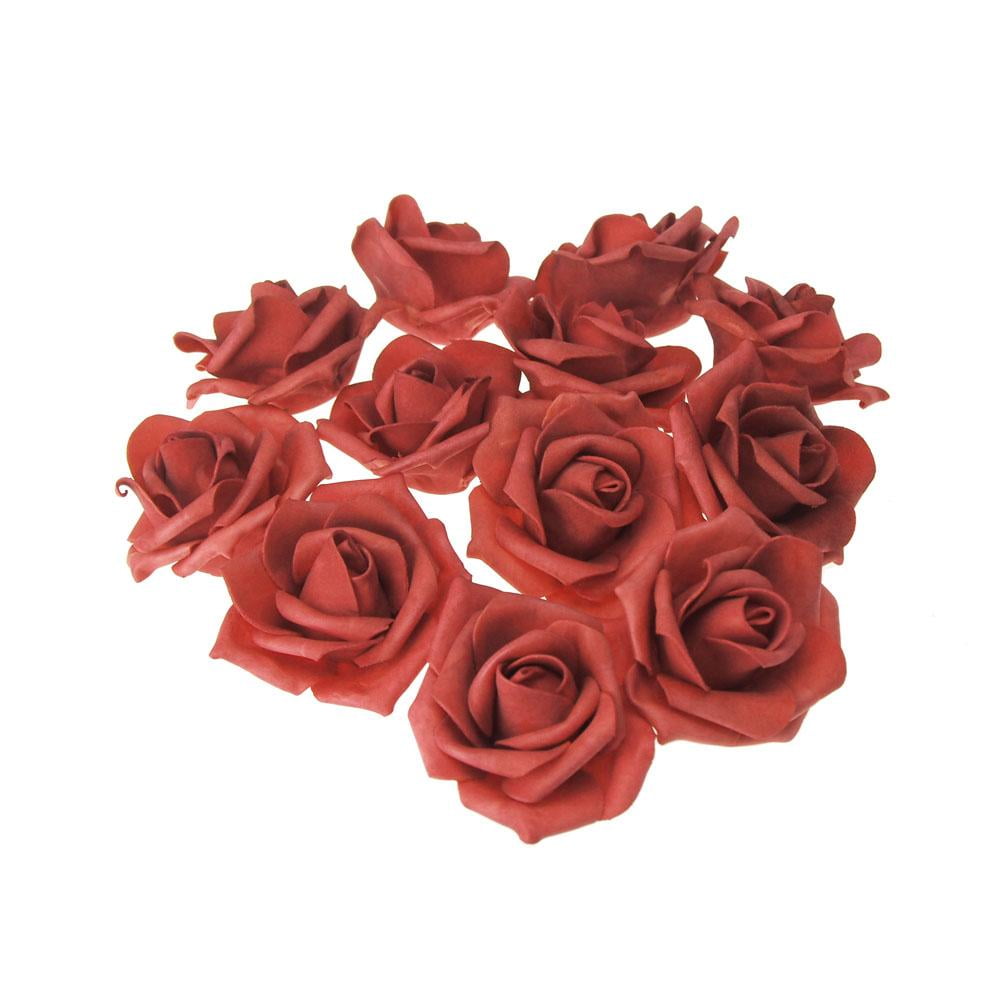 12 red  foam roses wedding flowers bouquets buttonholes choose amount P036 