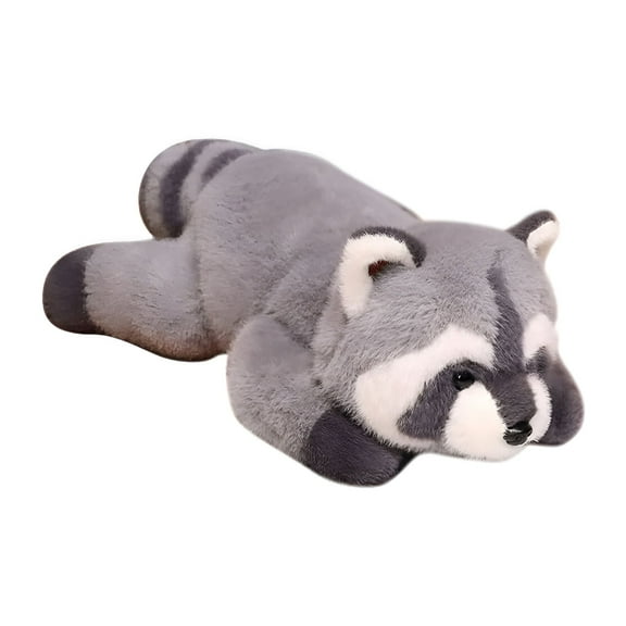 BESTSKY Soft Raccoon Stuffed Animals,11 Inch Weighted Plush Toys Cute Cuddly Body Pillow Hug Sleeping Fluffy Wild Animal Toys Bed Decor Plushie Doll Gift for Birthday Kids Girls Boys