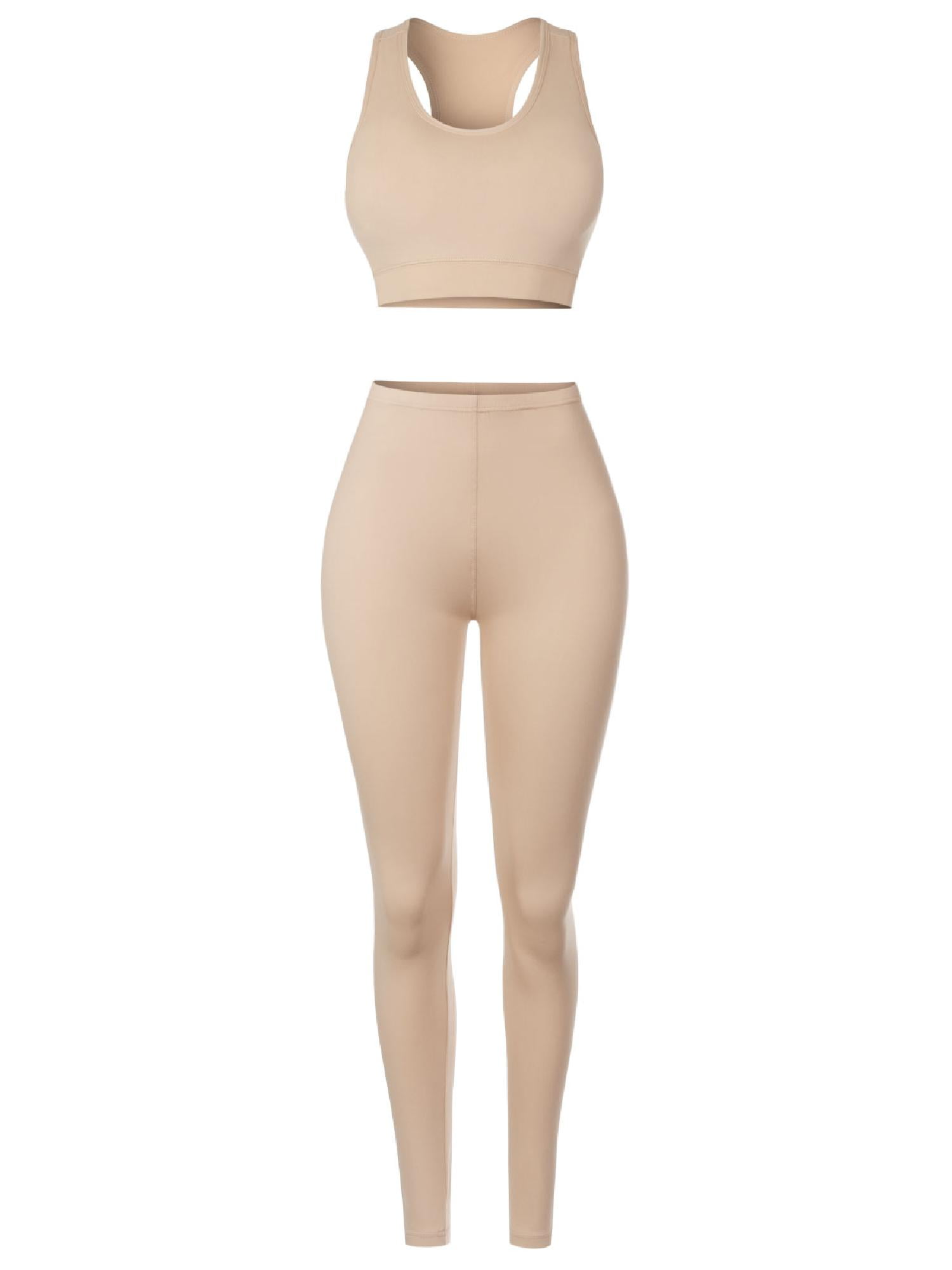 Buy BenCreative Women's Sportswear Wear 2Pc Sets Fashion Vest Leggings  Stretch Fit Yoga Solid Color Gym Wear Set S S orangered at