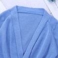 thumbnail image 4 of Kaerm Girls Dance Sweater Ballet Cardigan Ballerina Knit Wrap Top Long Sleeve Sweater Dance Top Light Blue 9-10, 4 of 8