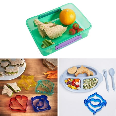 Sandwich and Bread Cutter Shapes for Kids - Set of 9 Crust & Cookie Cutters Kids Makes Uncrustable Bread in Fun (Best Way To Make Bread)