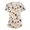 Beige #070, variant on Womens Halloween Scrub Top Short Sleeve Skull Bat Scary Workwear Witch Spider V Neck Trendy Nursing Shirts XL