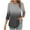 Dark Gray, variant on Summer Tops for Women Casual and Printed T-shirt with Round Neck 3/4 Sleeved Top 2026 Summer Outfits Navy XL