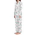 thumbnail image 2 of joogoo Pajamas Set for Women Floral Leaf Long Sleeve Pjs Loungewear L, 2 of 7