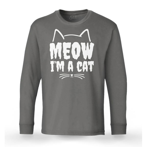 S4E Men's Meow I'm A Cat Long Sleeve ShirtXX-Large Charcoal