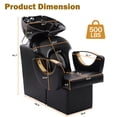 thumbnail image 2 of KIGOTY Beauty Salon Shampoo Chair, Spa Bed Shampoo Chair, Faux Leather Massage Chair, Shampoo Bed, Black, 2 of 6