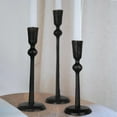thumbnail image 6 of Antique Brass Iron Taper Candle Holder - Set of 3 Decorative Candle Stand, Candlestick Holder for Wedding, Dinning, Party, 6 of 14