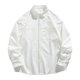 thumbnail image 5 of Ceisia Men's Casual Solid Color Long Sleeve Button-Down Shirt White XL Gifts, 5 of 9