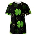 thumbnail image 4 of Casual Tees For Women 2024 St. Patrick'S Day Fashion Printed Round Neck Short Sleeve Top T Shirts, 4 of 4
