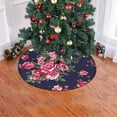 thumbnail image 2 of FMSHPON Classic Floral Pattern Xmas Christmas Tree Skirt Stand Mat for Holiday Party Decoration Indoor Outdoor 48 inches, 2 of 3