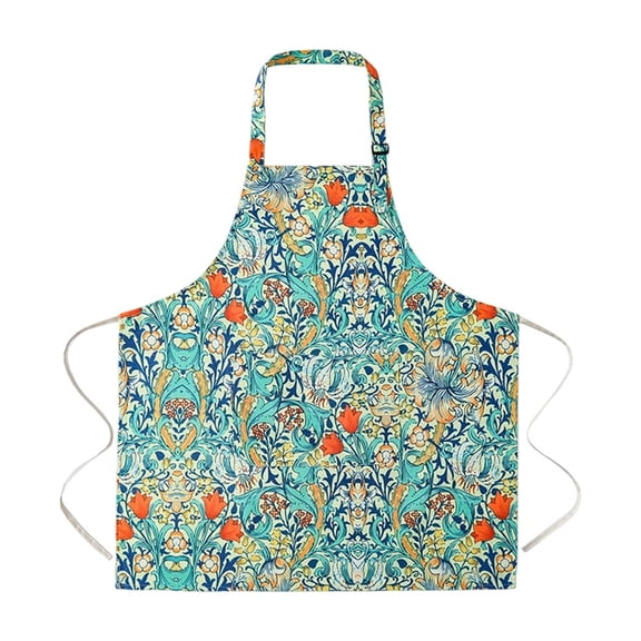 Cooking Apron for Women,27.9x26 Inch Oilproof Waterproof Kitchen Apron | Adjustable Strap and Waist Ties Washable Printed Aprons for Baking Cooking Gardening