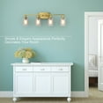 thumbnail image 4 of Costway 4-Light Wall Sconce Modern Bathroom Vanity Light Fixtures with Clear Glass Shade, 4 of 11