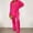 Hot Pink, variant on Womens Satin Pajamas Set 2 Piece Long Sleeve Sleepwear Buttons Down Shirt with Long Pants Soft Pjs Set Loungewear S-XXL
