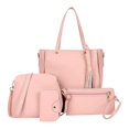thumbnail image 1 of Conjunto De 4 Piezas Para Mujer, Bolso De Mano, Bolso De Hombro, Billetera Y Tarjetero, Elegante Mochila Multifuncional, Bolsos De Viaje De Gran Capacidad, Bolsos De Hombro seitruly AP006301-04, 1 of 6