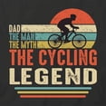 thumbnail image 2 of Dad The Cycling Legend T-Shirt | Cool Cycling Black Tee Gift, 2 of 5