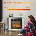 thumbnail image 5 of HOMCOM 26" Electric Fireplace Heater with Mantel, Replaceable Fireplace Insert Heater with Realistic Log and Flame Effect, Remote, White, 5 of 9