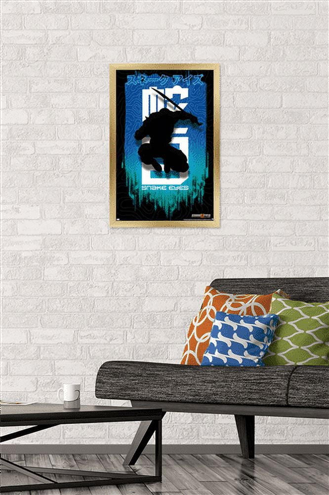 G.I. Joe: Snake Eyes - Shadow Wall Poster, 14.725" x 22.375", Framed
