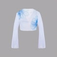 thumbnail image 3 of Pounoo Bikini Sets for Women Floral Print Triangle Top with Long Sleeve Cover Up Top & Skirt Beach Vacation Cover Up Sets Swimwear Gift, 3 of 8
