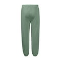 thumbnail image 4 of Kixjoy Green Sweatpants for Men Casual Drawstring Baggy Sweatpants Thermal Winter Elastic Waisted Pants Big and Tall Cuffed Lightweight Pants for Men with Pockets, Light Green 4XL, 4 of 6