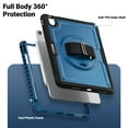 thumbnail image 2 of ELEHOLD Case for Apple iPad Air 11 (2024),Soft TPU Rugged Durable Case with 360° Rotating Hand Strap & Foldable Hidden Stand & Pencil Holder,Navyblue, 2 of 12