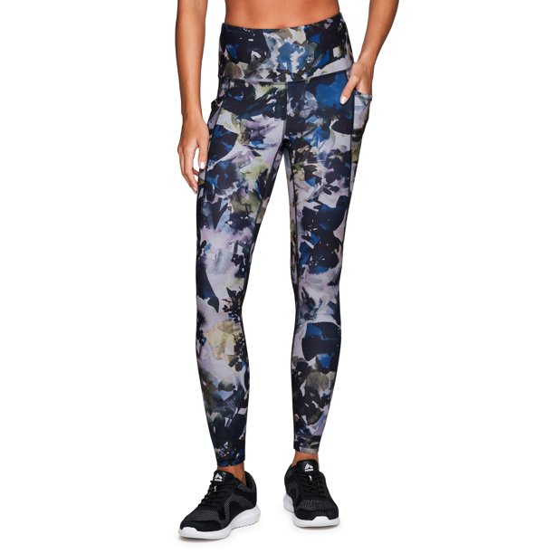 RBX Active Women's Ultra Soft Floral Workout Legging With Pockets