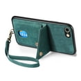 thumbnail image 7 of Nalacover for iPhone 7 Plus/8 Plus, Slim Case Wallet with Credit Card Holder, Back Flip Premium Leather Magnetic Clasp Kickstand Wirst Hand Strap Shockproof Cover For iPhone 7 Plus/8 Plus, Green, 7 of 7