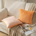 thumbnail image 3 of SUSIELADY Pack of 2 Super Soft Plush Decorative Throw Pillow Covers, Faux Fur Cushion Covers for Couch Sofa Bed, 20"x20" Inch, Orange, 3 of 6