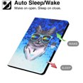 thumbnail image 5 of Allytech Fire HD 10 2021 Case, Fire HD 10 Plus Case, Slim PU Leather Folio Flip Smart Cover Auto Sleep Wake Kickstand Protective Case for Amazon Fire HD 10/ 10 Plus 10.1 Tablet 2021, Glass Cat, 5 of 8