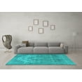 thumbnail image 3 of Ahgly Company Machine Washable Indoor Rectangle Persian Turquoise Blue Traditional Area Rugs, 2' x 5', 3 of 4