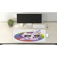 thumbnail image 2 of Cartoon Computer Mouse Pad, Doodle Style Unicorn Skull with Green Eyes with Rainbow Background Funny, Rectangle Non-Slip Rubber Mousepad Large, 31" x 12" Gaming Size, Multicolor, by Ambesonne, 2 of 2
