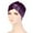 Purple, variant on IROINNID Women's Patchwork India Muslim Ruffle Head Scarf Head-wear Wraps Turbans Beanie Cap Head-wraps,White