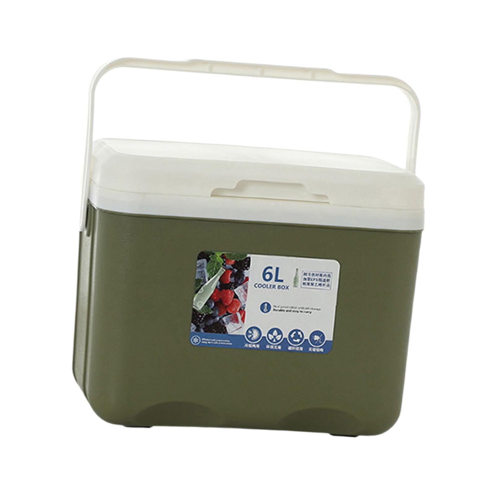 simhoa Box Cold Storage Personal Ice Chest Small Hard Insulated Box for Commercial Fishing Stall Barbecue Breast Milk Green