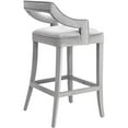 thumbnail image 4 of TOV Furniture 26" Transitional Velvet Upholstered Counter Stool in Gray, 4 of 7